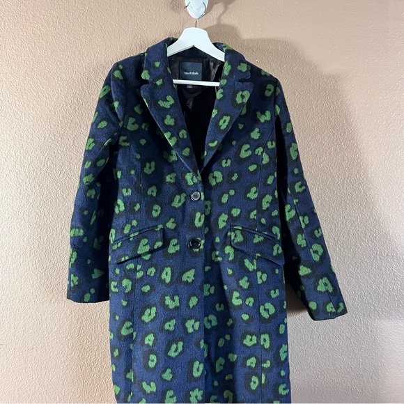 ModCloth City Savvy Leopard Print Knee High Coat Size Small - Picture 2 of 11